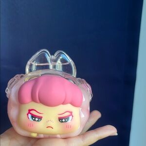 Pink and Clear Character Keychain